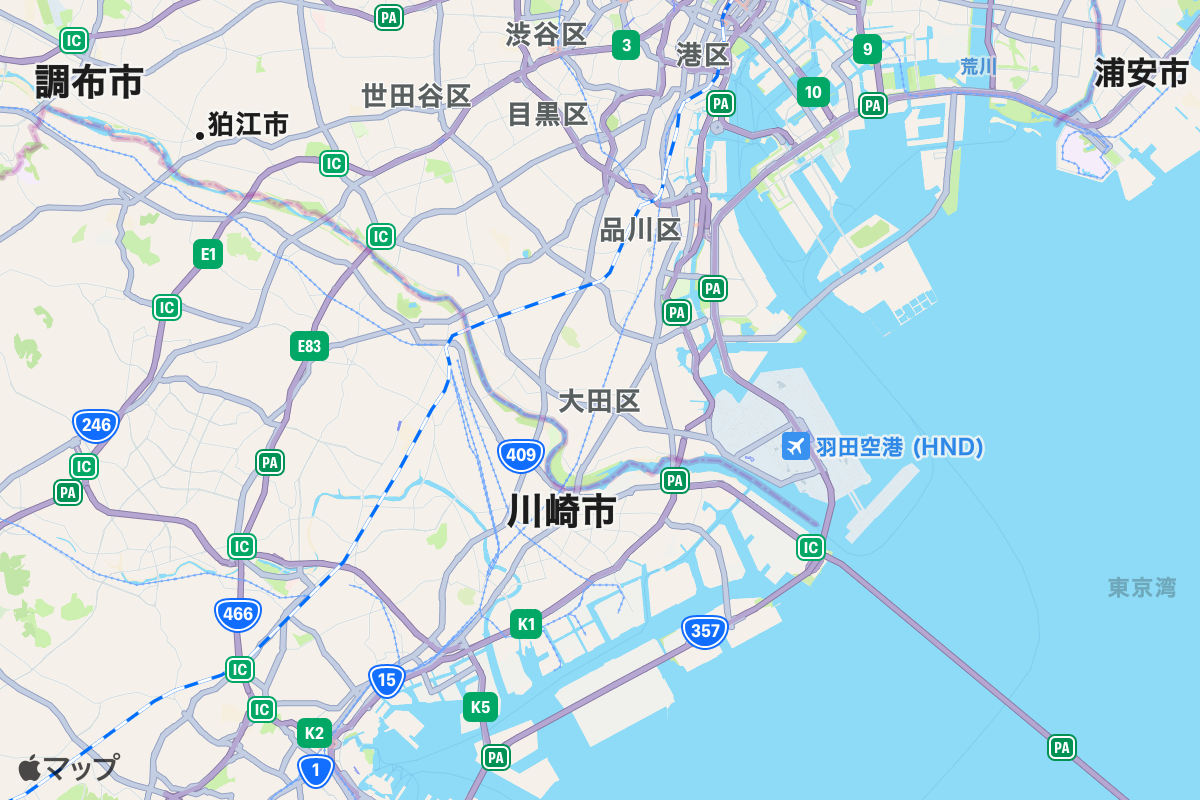 昭和24年 東京都区分詳細図[大田区]廃線東急目蒲線